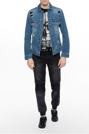 Denim jacket with holes, zdjęcie 2 Denim jacket with holes od Philipp Plein
